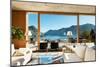 Beautiful Modern House in Cement, Interiors, View from the Living Room-zveiger-Mounted Photographic Print