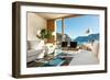 Beautiful Modern House in Cement, Interiors, View from the Living Room-zveiger-Framed Art Print