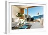 Beautiful Modern House in Cement, Interiors, View from the Living Room-zveiger-Framed Art Print