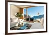 Beautiful Modern House in Cement, Interiors, View from the Living Room-zveiger-Framed Art Print