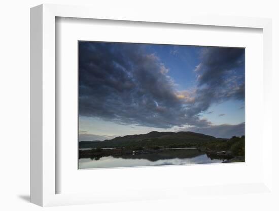 Beautiful Moody Sunrise over Calm Lake-Veneratio-Framed Photographic Print