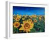 Beautiful Morning At Sunflower Fields-Markus Bleichner-Framed Art Print