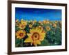 Beautiful Morning At Sunflower Fields-Markus Bleichner-Framed Art Print