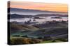 Beautiful Morning Hills and Fog Petaluma Sonoma California-Vincent James-Stretched Canvas
