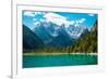 Beautiful Mountain Lake in Dolomites-Tetyana Kochneva-Framed Photographic Print