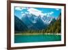 Beautiful Mountain Lake in Dolomites-Tetyana Kochneva-Framed Photographic Print