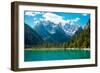 Beautiful Mountain Lake in Dolomites-Tetyana Kochneva-Framed Photographic Print