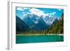 Beautiful Mountain Lake in Dolomites-Tetyana Kochneva-Framed Photographic Print