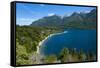 Beautiful Mountain Lake in the Los Alerces National Park-Michael Runkel-Framed Stretched Canvas