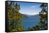 Beautiful Mountain Lake in the Los Alerces National Park-Michael Runkel-Framed Stretched Canvas