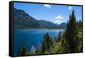 Beautiful Mountain Lake in the Los Alerces National Park-Michael Runkel-Framed Stretched Canvas