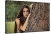 Beautiful Mysterious Woman in Forest-Lisa_A-Stretched Canvas