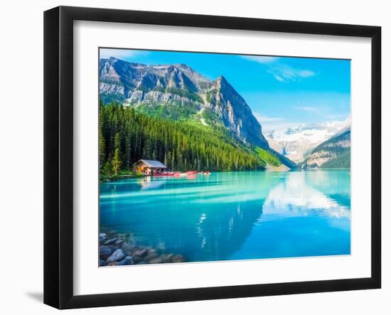 Beautiful Nature of Lake Louise in Banff National Park, Canada-Yunsun_Kim-Framed Photographic Print