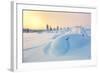 Beautiful Northern Winter Landscape - Sunset, Snow Covered Pine Trees and Big Snowbanks-Taiga-Framed Photographic Print