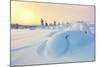 Beautiful Northern Winter Landscape - Sunset, Snow Covered Pine Trees and Big Snowbanks-Taiga-Mounted Photographic Print