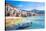 Beautiful Old Harbor with Wooden Fishing Boat in Cefalu, Sicily, Italy.-Aleksandar Todorovic-Stretched Canvas