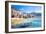 Beautiful Old Harbor with Wooden Fishing Boat in Cefalu, Sicily, Italy.-Aleksandar Todorovic-Framed Photographic Print