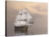 Beautiful Old Merchant Ship Sailing on Quiet Waters-null-Stretched Canvas