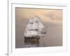 Beautiful Old Merchant Ship Sailing on Quiet Waters-null-Framed Art Print