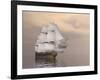 Beautiful Old Merchant Ship Sailing on Quiet Waters-null-Framed Art Print