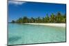 Beautiful palm fringed white sand beach in the turquoise waters of Tikehau, Tuamotus, French Polyne-Michael Runkel-Mounted Photographic Print