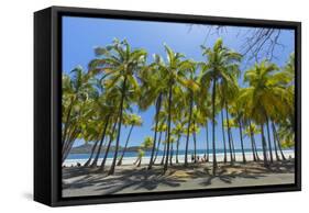 Beautiful Palm Fringed White Sand Playa Carrillo-Rob Francis-Framed Stretched Canvas