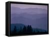 Beautiful Panoramic of Blue Ridge Mountains with a Blue Haze Covering Them-Michael Mauney-Framed Stretched Canvas