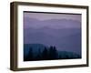 Beautiful Panoramic of Blue Ridge Mountains with a Blue Haze Covering Them-Michael Mauney-Framed Photographic Print