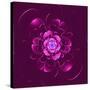 Beautiful Purple Flower on Purple Background-velirina-Stretched Canvas