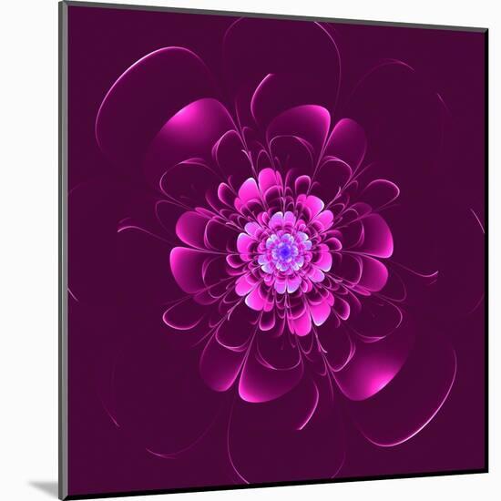 Beautiful Purple Flower on Purple Background-velirina-Mounted Art Print