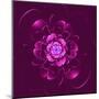 Beautiful Purple Flower on Purple Background-velirina-Mounted Art Print