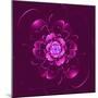 Beautiful Purple Flower on Purple Background-velirina-Mounted Art Print