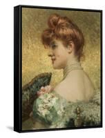 Beautiful Redhead-Eduardo Tofano-Framed Stretched Canvas