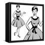 Beautiful Retro Girl in Pop Art Style-incomible-Framed Stretched Canvas