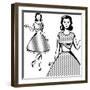 Beautiful Retro Girl in Pop Art Style-incomible-Framed Art Print