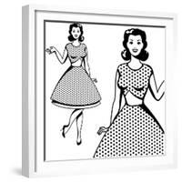 Beautiful Retro Girl in Pop Art Style-incomible-Framed Premium Giclee Print