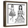 Beautiful Retro Girl in Pop Art Style-incomible-Framed Art Print