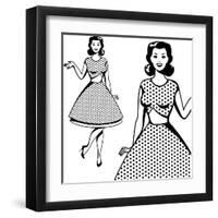 Beautiful Retro Girl in Pop Art Style-incomible-Framed Art Print