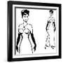 Beautiful Retro Girl in Pop Art Style-incomible-Framed Art Print