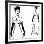 Beautiful Retro Girl in Pop Art Style-incomible-Framed Art Print