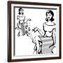 Beautiful Retro Girl in Pop Art Style-incomible-Framed Art Print