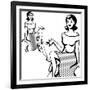 Beautiful Retro Girl in Pop Art Style-incomible-Framed Art Print