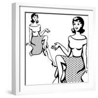 Beautiful Retro Girl in Pop Art Style-incomible-Framed Art Print