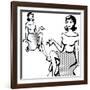 Beautiful Retro Girl in Pop Art Style-incomible-Framed Art Print