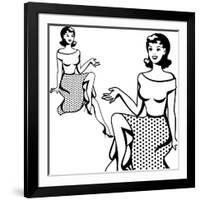 Beautiful Retro Girl in Pop Art Style-incomible-Framed Art Print