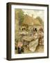 Beautiful Rich Women Taking Tea at a Farm.-null-Framed Giclee Print