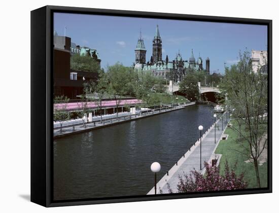 Beautiful Rideau Canal in Ottawa, Ontario, Canada-null-Framed Stretched Canvas