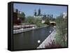 Beautiful Rideau Canal in Ottawa, Ontario, Canada-null-Framed Stretched Canvas