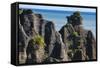 Beautiful Rock Formation, Pancake Rocks, Paparoa National Park-Michael Runkel-Framed Stretched Canvas