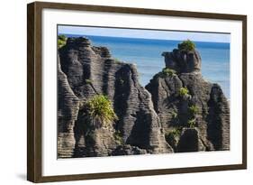 Beautiful Rock Formation, Pancake Rocks, Paparoa National Park-Michael Runkel-Framed Photographic Print